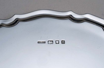 Asprey Silver Piecrust Waiter